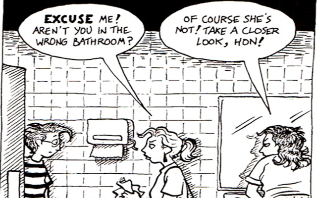 20+ Year-Old Comic On Trans Bathroom Panic &Gender Policing.